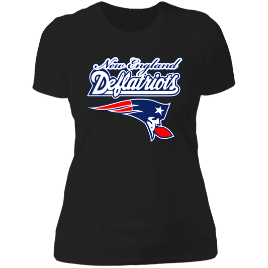 ArtichokeUSA Custom Design. New England Deflatriots. New England Patriots Parody. Ladies' Boyfriend T-Shirt