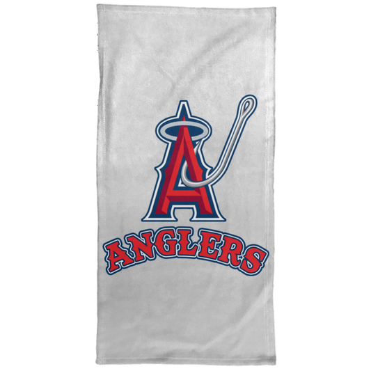 ArtichokeUSA Custom Design. Anglers. Southern California Sports Fishing. Los Angeles Angels Parody. Towel - 15x30
