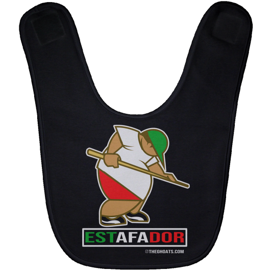 The GHOATS Custom Design. #30 Estafador. (Spanish translation for Male Hustler). Baby Bib