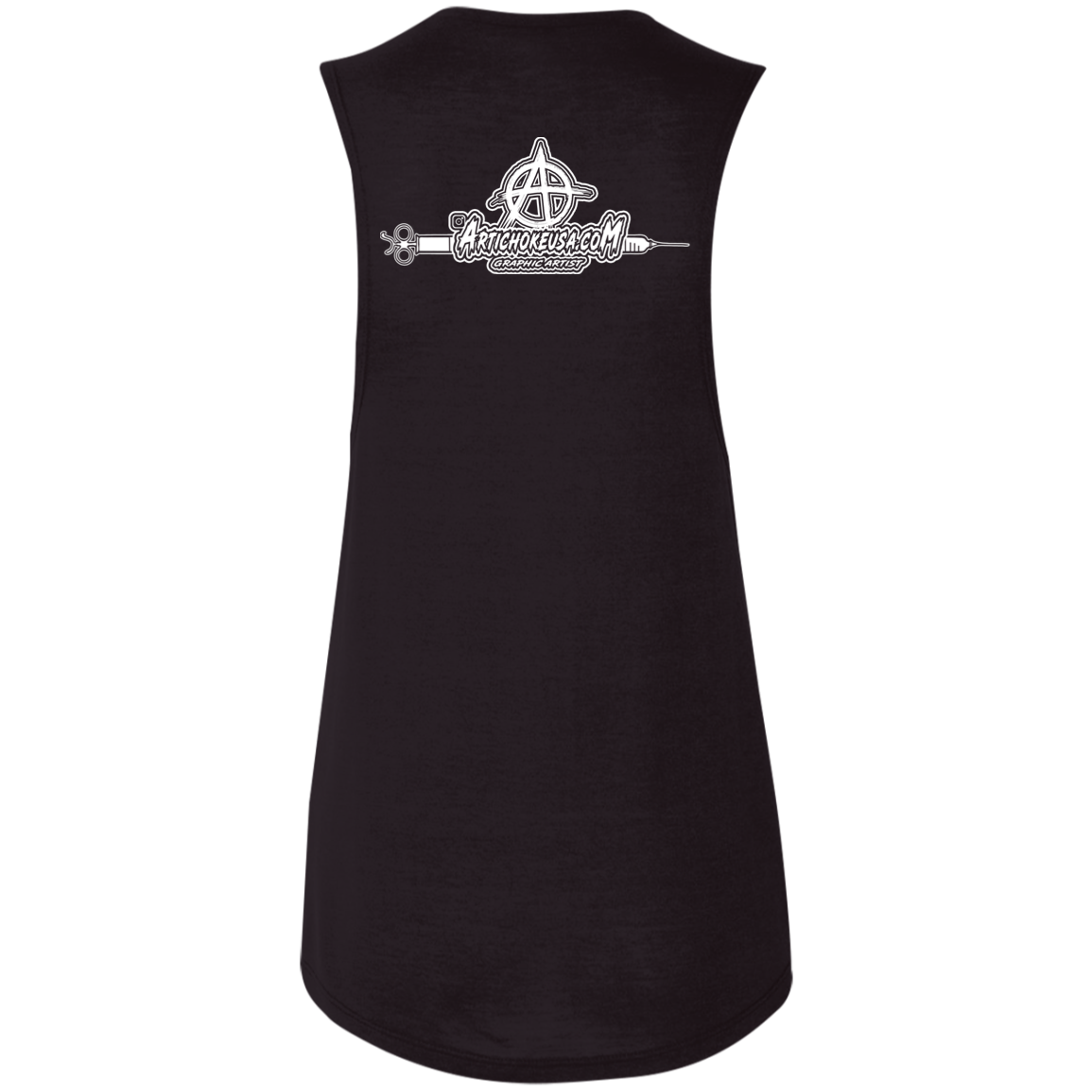 ArtichokeUSA Custom Design. Vaccinated AF (and fine). Ladies' Flowy Muscle Tank