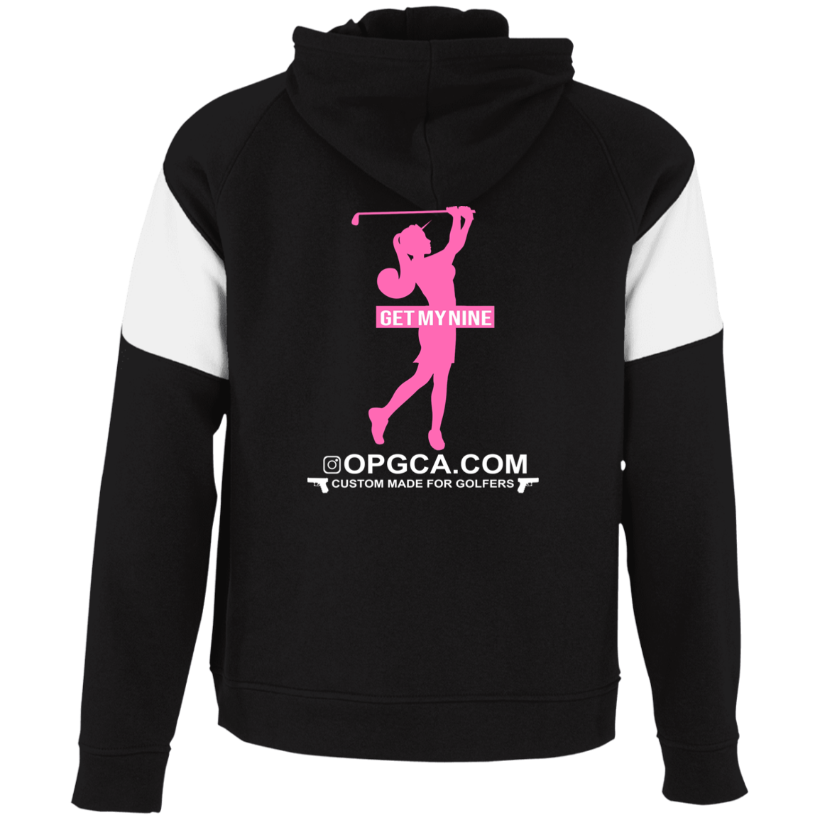 OPG Custom Design #16. Get My Nine. Female Version. Colorblock Fleece Hoodie