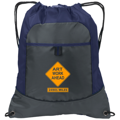 ArtichokeUSA Custom Design. Art Work Ahead. 24,901 Miles (Miles Around the Earth). Pocket Cinch Pack