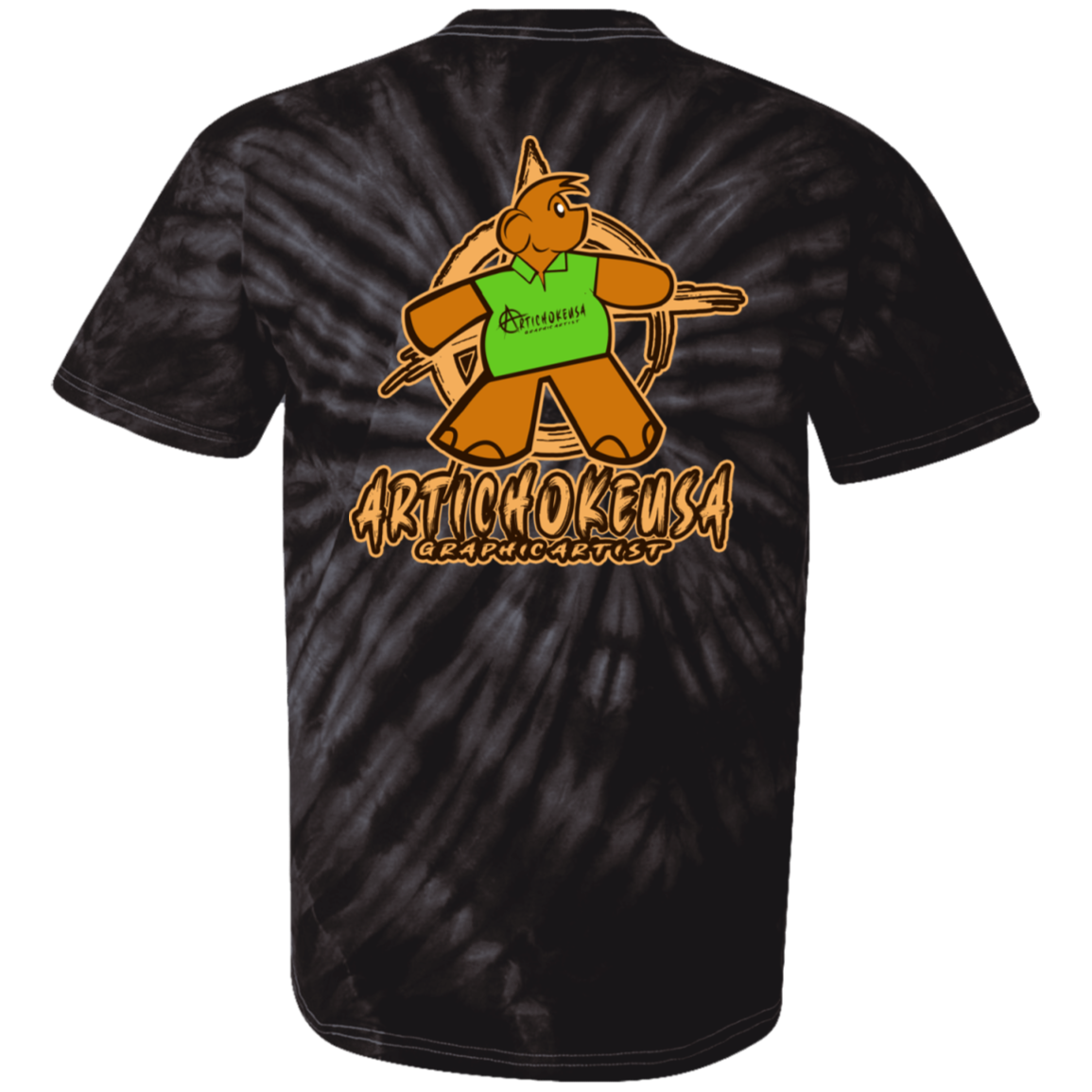 ArtichokeUSA Character and Font Design. Let’s Create Your Own Design Today. Winnie. 100% Cotton Tie Dye T-Shirt