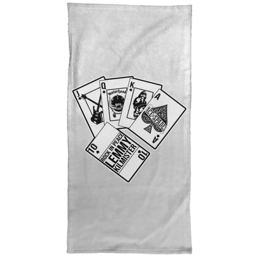 ArtichokeUSA Custom Design #59. Motorhead's Lemmy Kilmister Tribute. RIP. Rock In Peace.  Hand Towel - 15x30