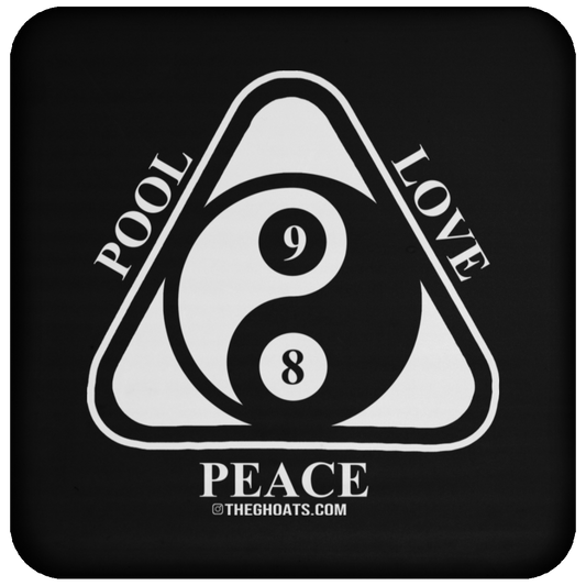 The GHOATS Custom Design #9. Ying Yang. Pool Love Peace. Coaster