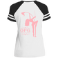 OPG Custom Design #10. Lady on Front / Flag Pole Dancer On Back. Ladies' Game V-Neck T-Shirt