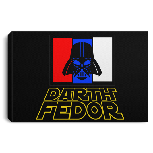 Artichoke Fight Gear Custom Design #15. Darth Fedor. Fedor Emelianenko / Darth Vader Parody. Fan Art Parody. MMA. Landscape Canvas .75in Frame