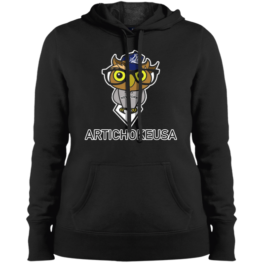 ArtichokeUSA Character and Font design. New York Owl. NY Yankees Fan Art. Let's Create Your Own Team Design Today. Ladies' Pullover Hooded Sweatshirt