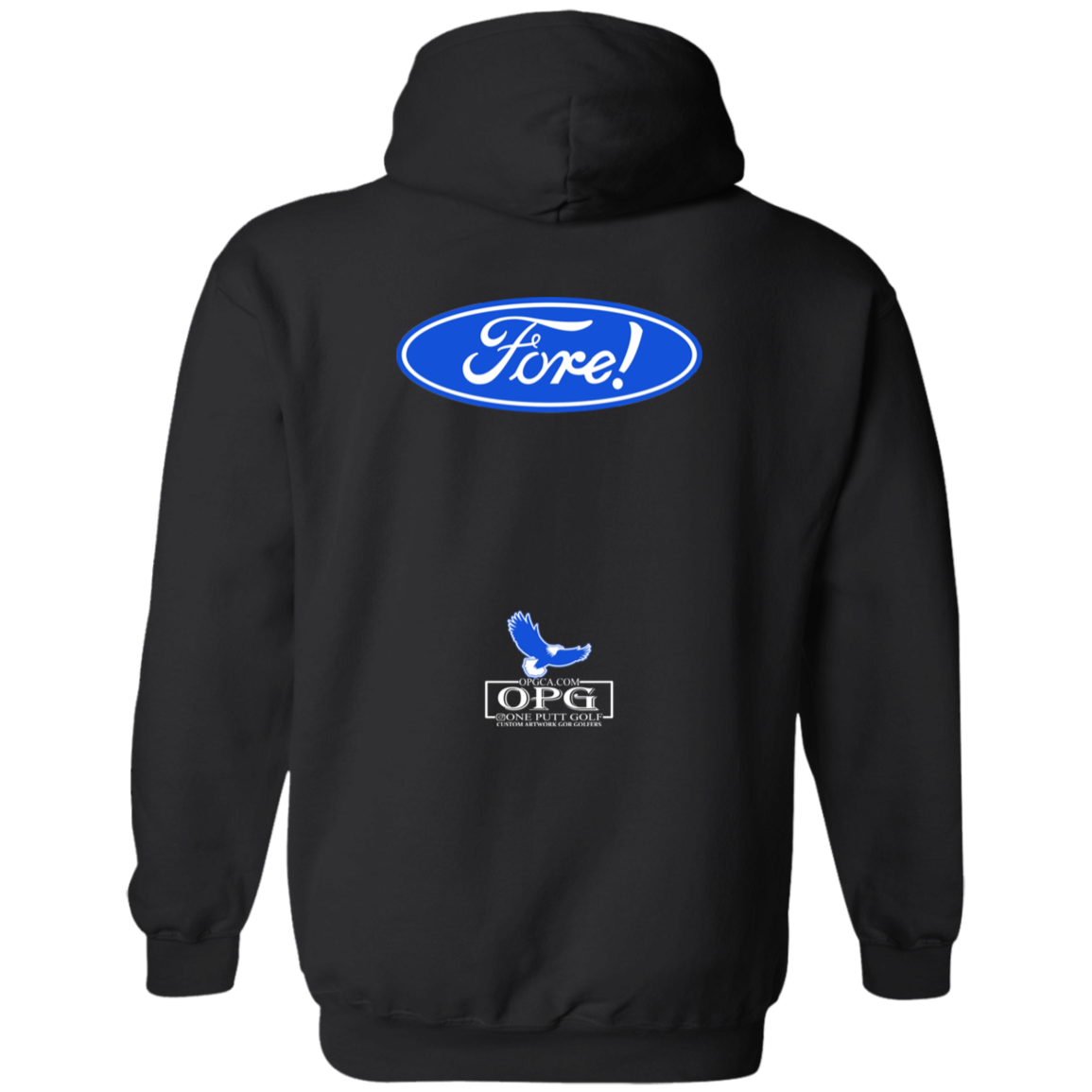 OPG Custom Design #11. Fore! Ford Parody. Zip Up Hooded Sweatshirt