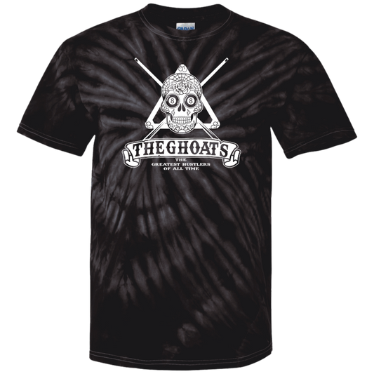 The GHOATS Custom Design #37. Sugar Skull Pool Theme. Youth Tie Dye T-Shirt