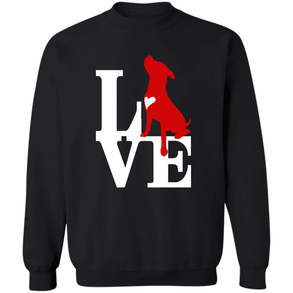 ArtichokeUSA Custom Design. Pitbull Love. Crewneck Pullover Sweatshirt