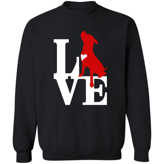 ArtichokeUSA Custom Design. Pitbull Love. Crewneck Pullover Sweatshirt