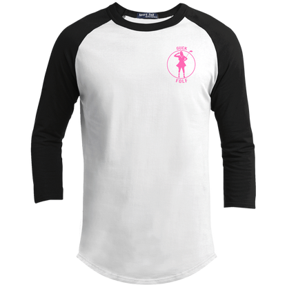OPG Custom Design #19. GUCK FOLF. Female Edition. Youth 3/4 Raglan Sleeve Shirt