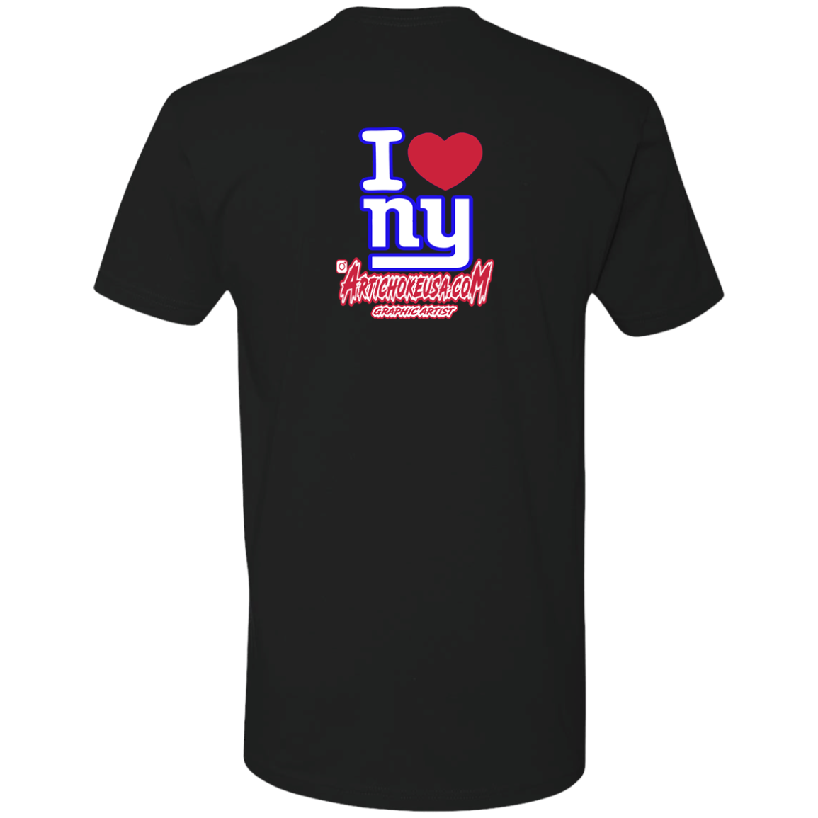 ArtichokeUSA Custom Design. I heart New York Giants. NY Giants Football Fan Art. Men's Premium Short Sleeve T-Shirt