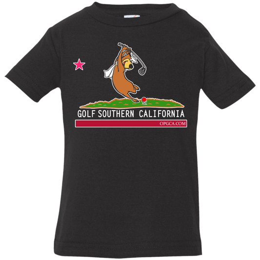 OPG Custom Design #15. Golf Southern California with Yogi Bear Fan Art. Infant Jersey T-Shirt