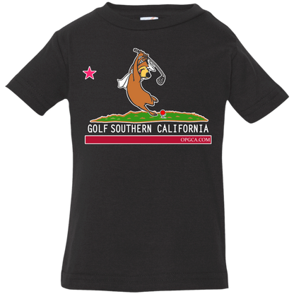 OPG Custom Design #15. Golf Southern California with Yogi Bear Fan Art. Infant Jersey T-Shirt