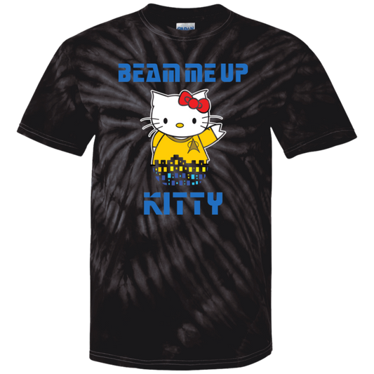 ArtichokeUSA Custom Design. Beam Me Up Kitty. Fan Art / Parody. 100% Cotton Tie Dye T-Shirt