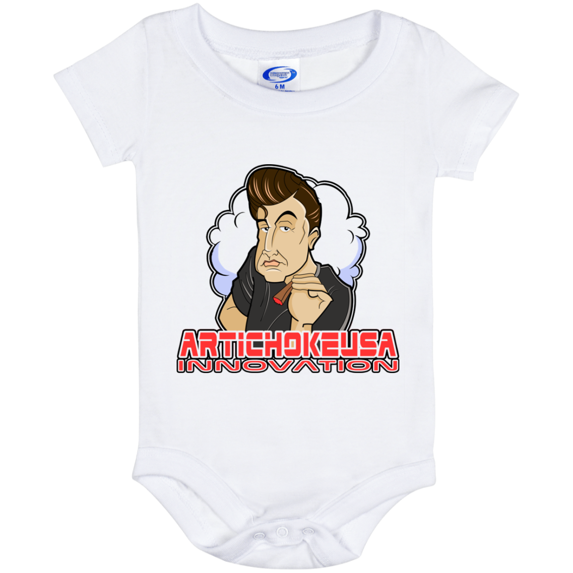 ArtichokeUSA Custom Design. Innovation. Elon Musk Parody Fan Art. Baby Onesie 6 Month
