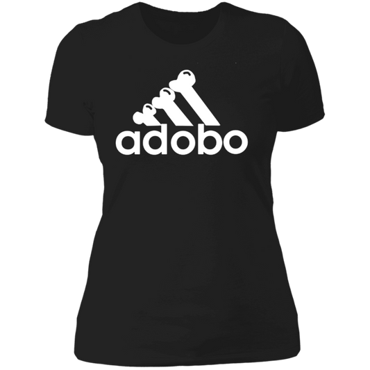 ArtichokeUSA Custom Design. Adobo. Adidas Parody. Ladies' Boyfriend T-Shirt