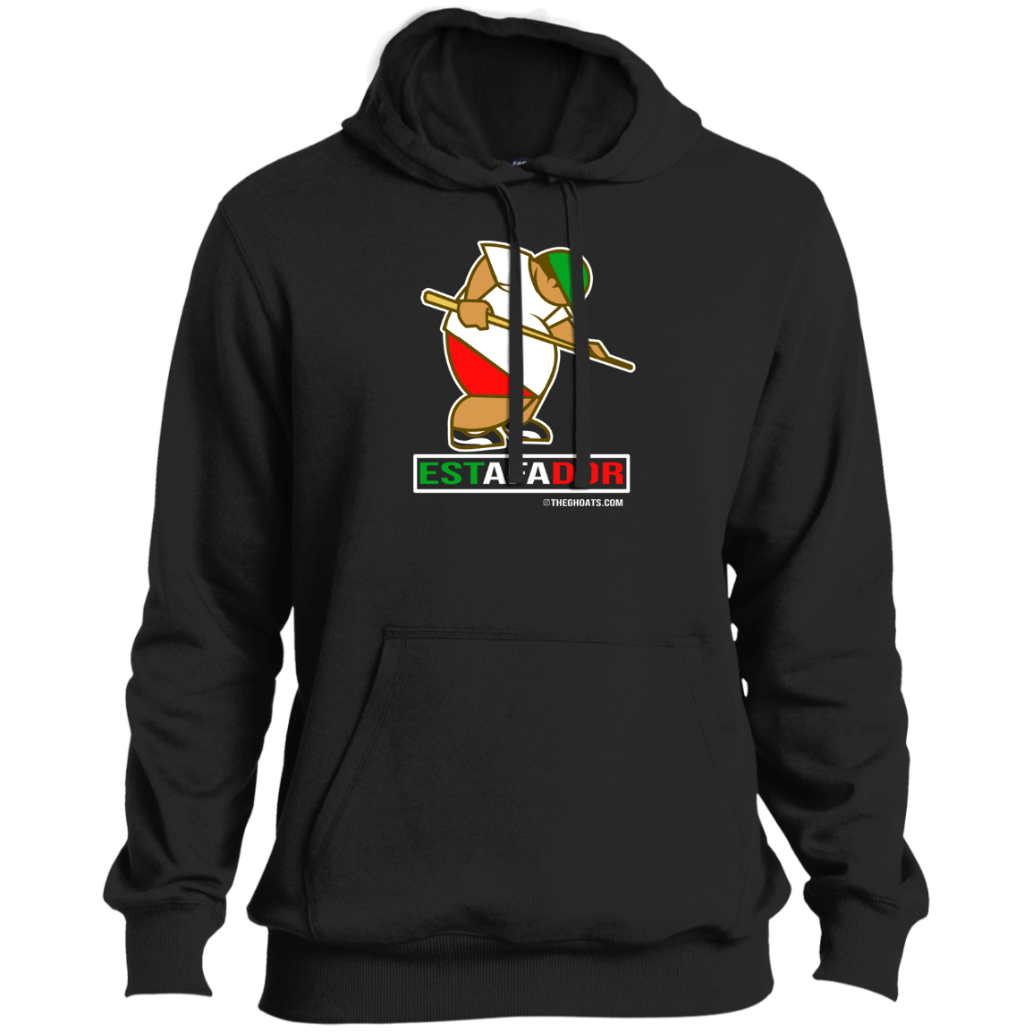 The GHOATS Custom Design. #30 Estafador. (Spanish translation for Male Hustler). Tall Pullover Hoodie