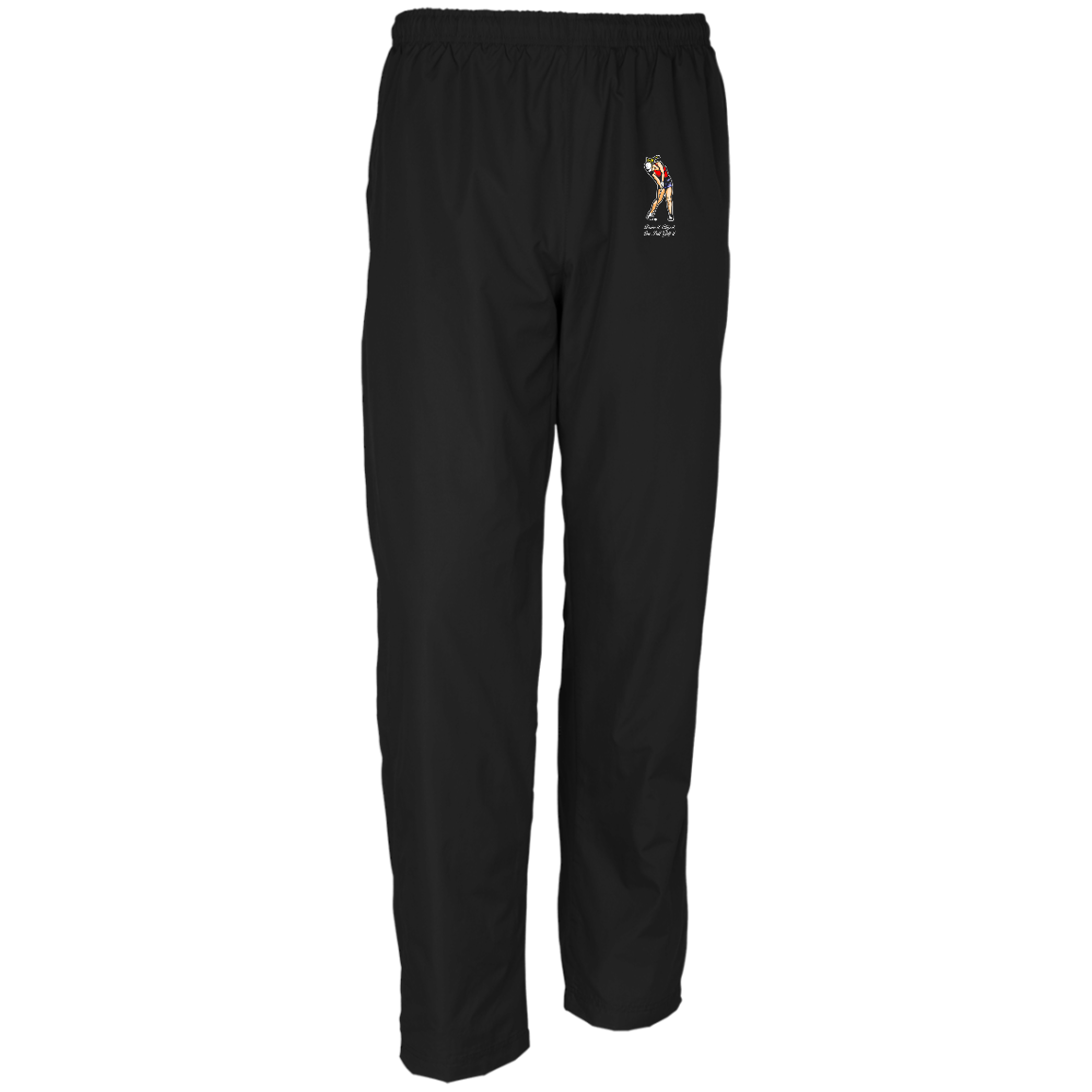 OPG Custom Design #9. Drive it. Chip it. One Putt Golf It. Golf So. Cal. Men's 100% Polyester Wind Pants