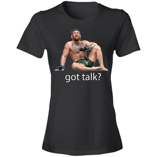 Artichoke Fight Gear Custom Design #12. Got Talk? MMA. Ladies' 100% combed ringspun cotton