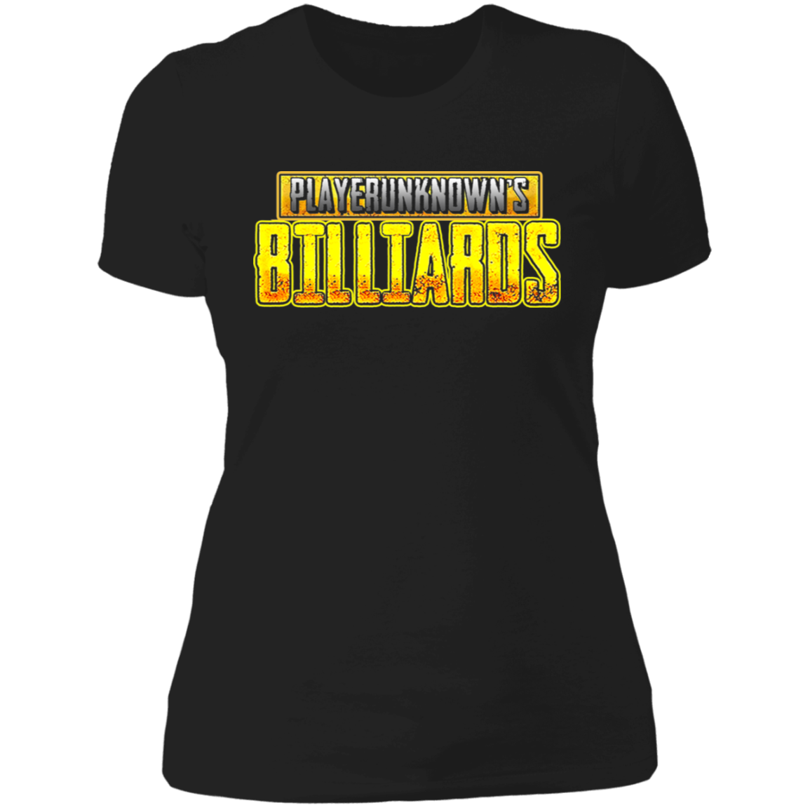 The GHOATS Custom Design. #27 PlayerUnknown's Billiards. PUBG Parody. Ladies' Boyfriend T-Shirt