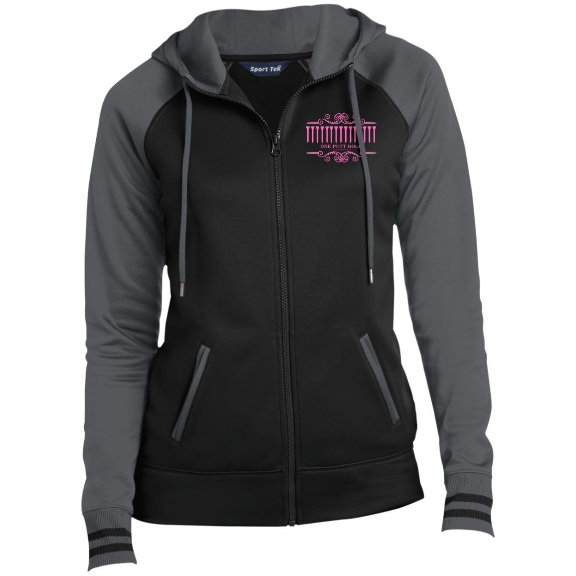 OPG Custom Design #5. Golf Tee-Shirt. Golf Humor. Ladies' Sport-Wick® Full-Zip Hooded Jacket