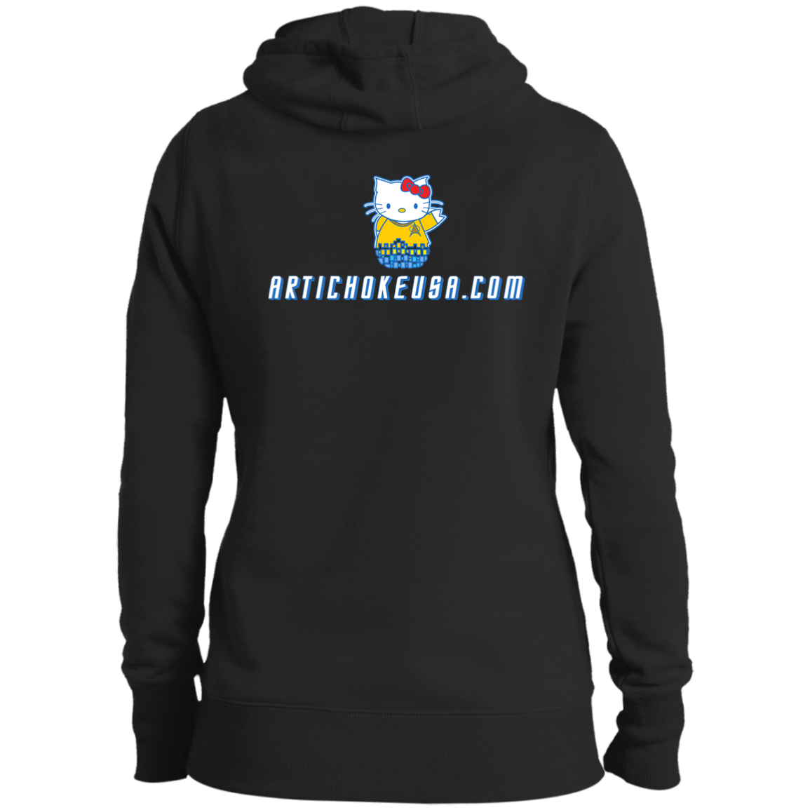 ArtichokeUSA Custom Design. Beam Me Up Kitty. Fan Art / Parody. Ladies' Pullover Hooded Sweatshirt