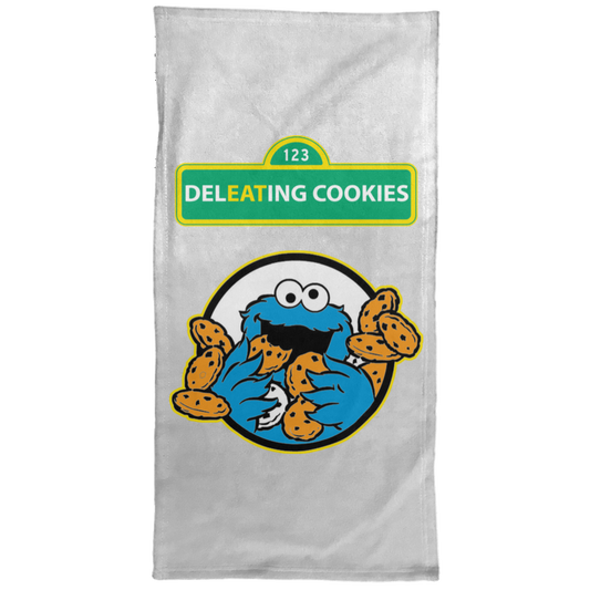 ArtichokeUSA Custom Design #58. DelEATing Cookes. IT humor. Cookie Monster Parody. Hand Towel - 15x30