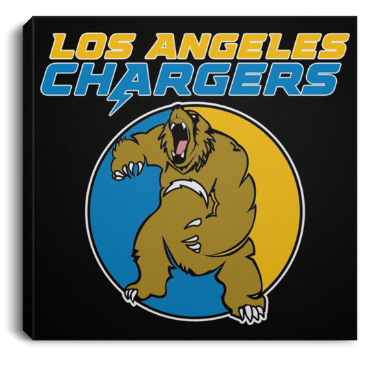 ArtichokeUSA Custom Design. Los Angeles Chargers Fan Art. Square Canvas .75in Frame
