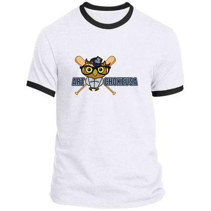 ArtichokeUSA Character and Font design. New York Owl. NY Yankees Fan Art. Let's Create Your Own Team Design Today. Ringer Tee