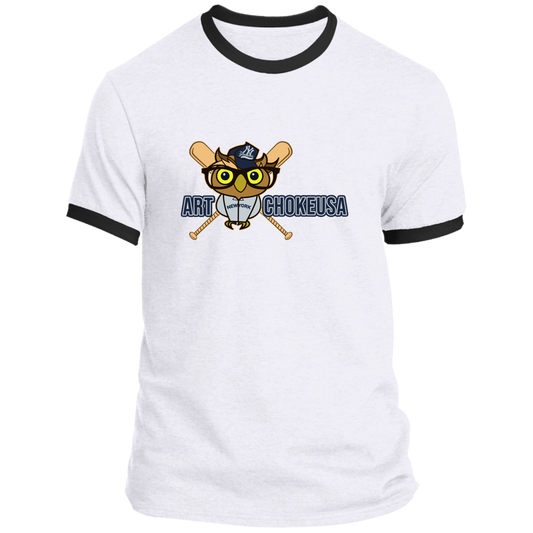 ArtichokeUSA Character and Font design. New York Owl. NY Yankees Fan Art. Let's Create Your Own Team Design Today. Ringer Tee
