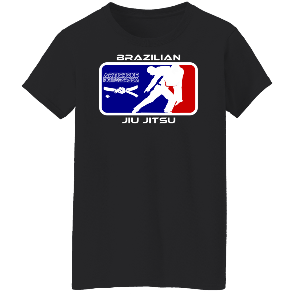Artichoke Fight Gear Custom Design #4. MLB style BJJ. Ladies' 100% Pre-Shrunk Cotton T-Shirt