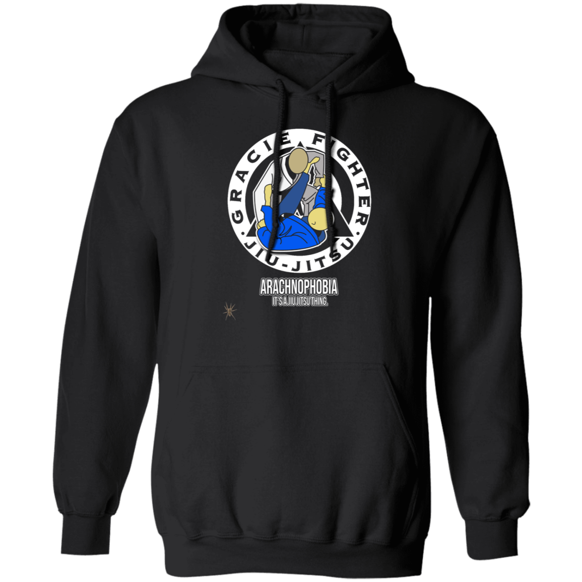 Artichoke Fight Gear Custom Design #1. Arachnophobia: Fear of Spiders. Spider Guard. It's a Jiu Jitsu Thing.  50/50 Blend Pullover Hoodie