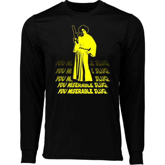 ArtichokeUSA Custom Design. You Miserable Slug. Carrie Fisher Tribute. Star Wars / Blues Brothers Fan Art. Long Sleeve Moisture-Wicking Tee