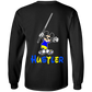 The GHOATS Custom Design #20. Look at the back. Hustle Mouse. Mickey Mouse Fan Art. 100% Basic Cotton Long Sleeve