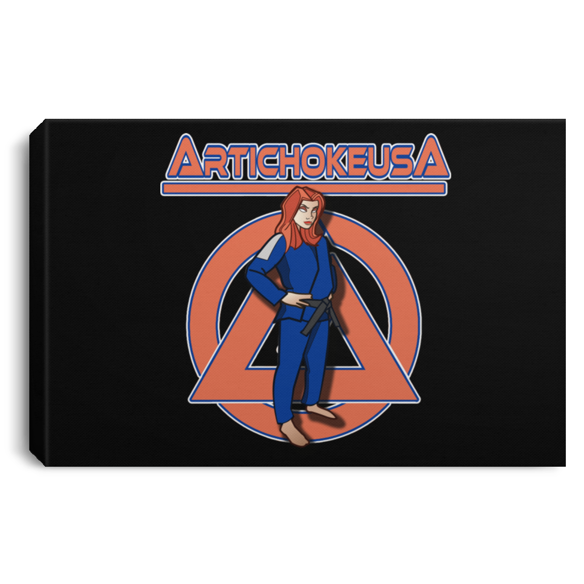 ArtichokeUSA Character and Font design. Let's Create Your Own Team Design Today. Amber. Landscape Canvas .75in Frame