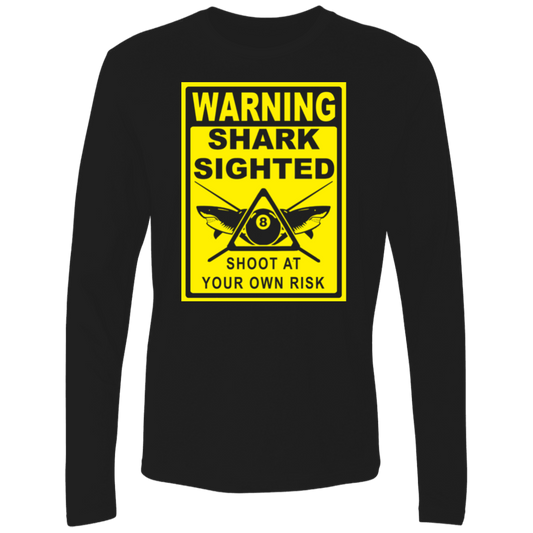 The GHOATS Custom Design #35. Beware of Sharks. Shoot at Your Own Risk. Ultra Soft Fitted Men's Long Sleeve