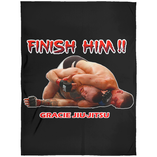 Artichoke Fight Gear Custom Design #8. Finish Him! Fleece Blanket 60x80