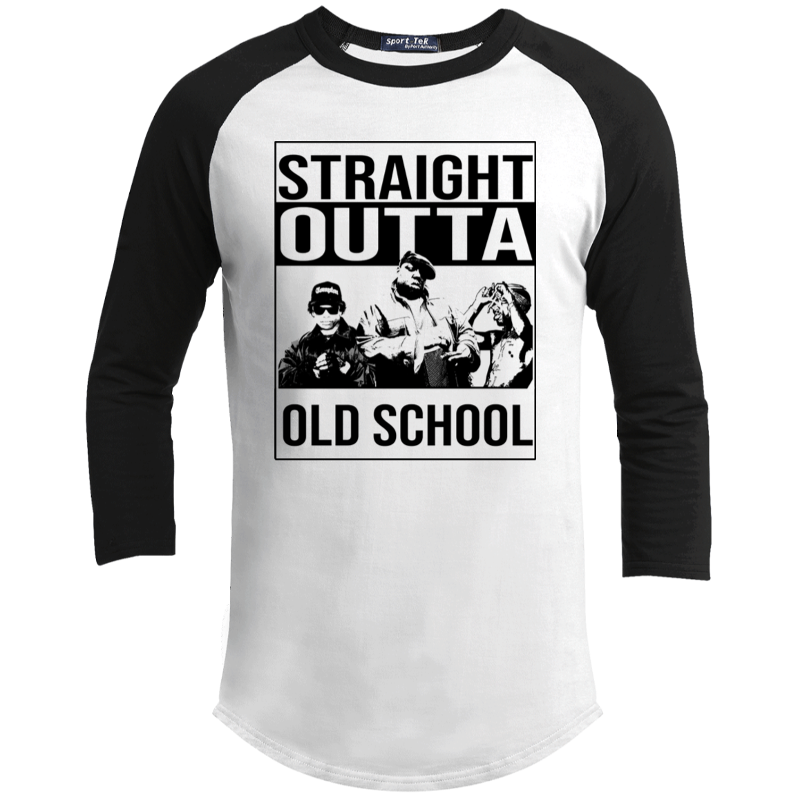 ArtichokeUSA Custom Design. Straight Outta Old School. The GOATs of Rap. Youth 3/4 Raglan Sleeve Shirt