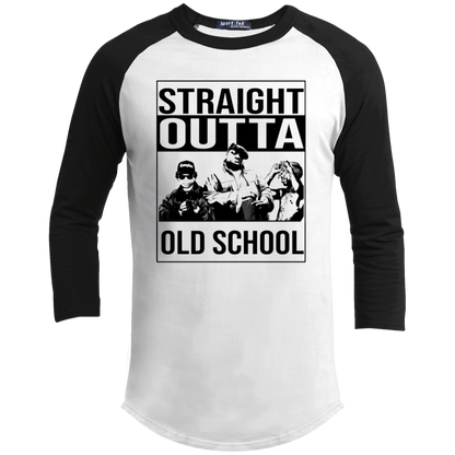 ArtichokeUSA Custom Design. Straight Outta Old School. The GOATs of Rap. Youth 3/4 Raglan Sleeve Shirt