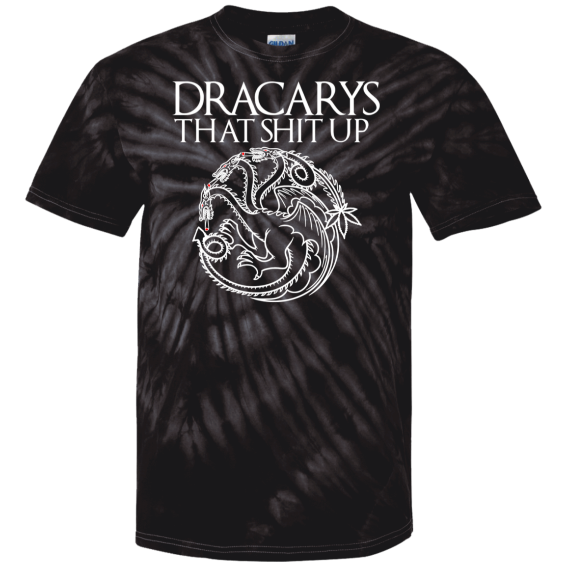 ArtichokeUSA Custom Design #16. Dracarys That Shit Up. Game of Thrones Fan Art. Tie Dye 100% Cotton T-Shirt