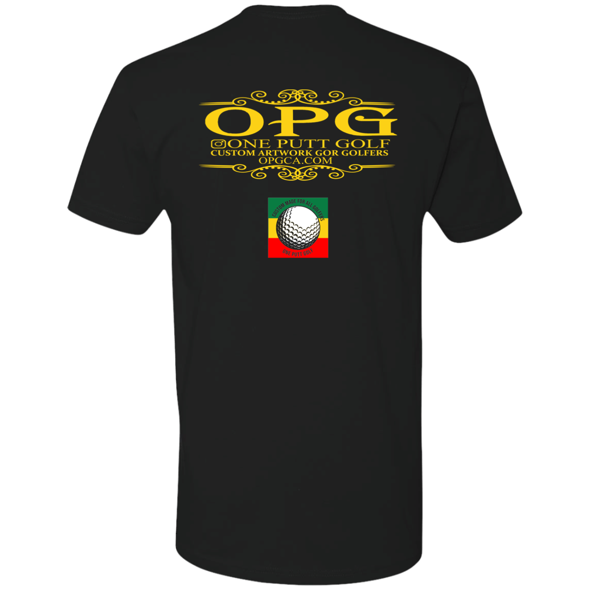 OPG Custom Design #22. One Putt / One Love Parody with Fan Art. Female Edition. 100% Ring Spun Combed CottonT-Shirt