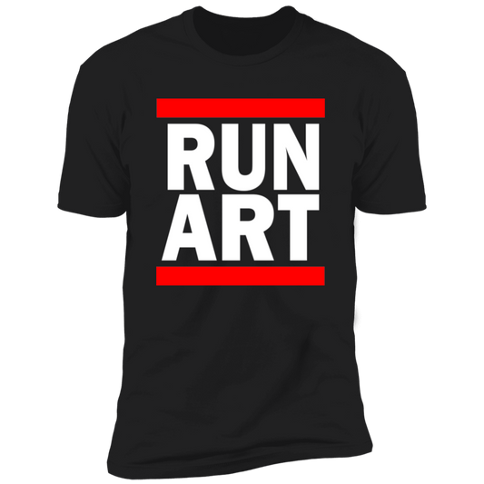 ArtichokeUSA Custom Design. RUN ART. RUN DMC Parody. Men's Premium Short Sleeve T-Shirt