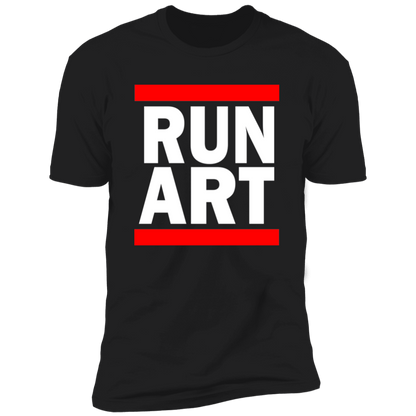 ArtichokeUSA Custom Design. RUN ART. RUN DMC Parody. Men's Premium Short Sleeve T-Shirt