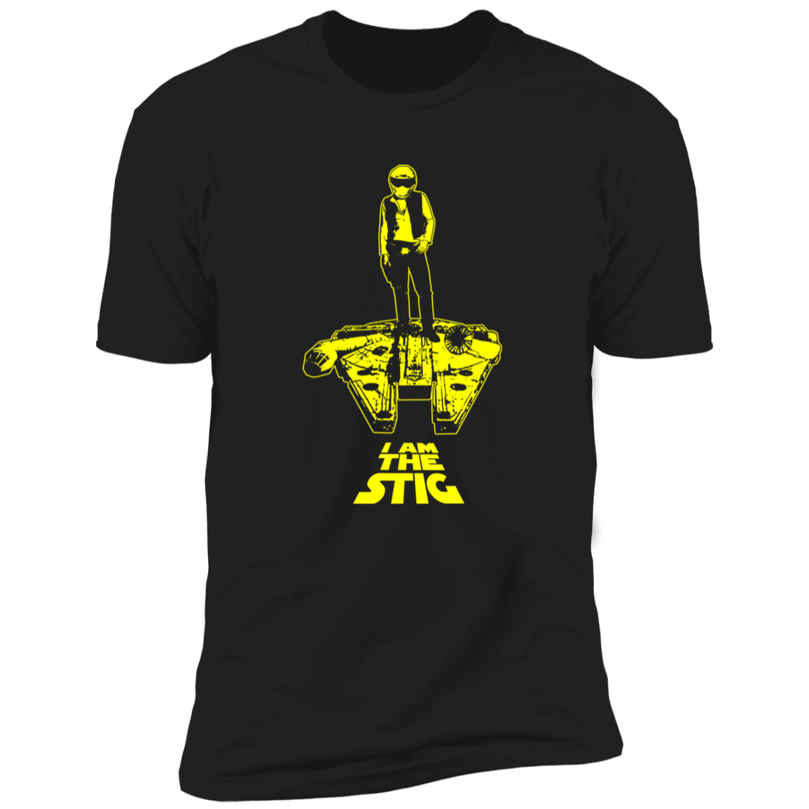 ArtichokeUSA Custom Design. I am the Stig. Han Solo / The Stig Fan Art. Men's Premium Short Sleeve T-Shirt