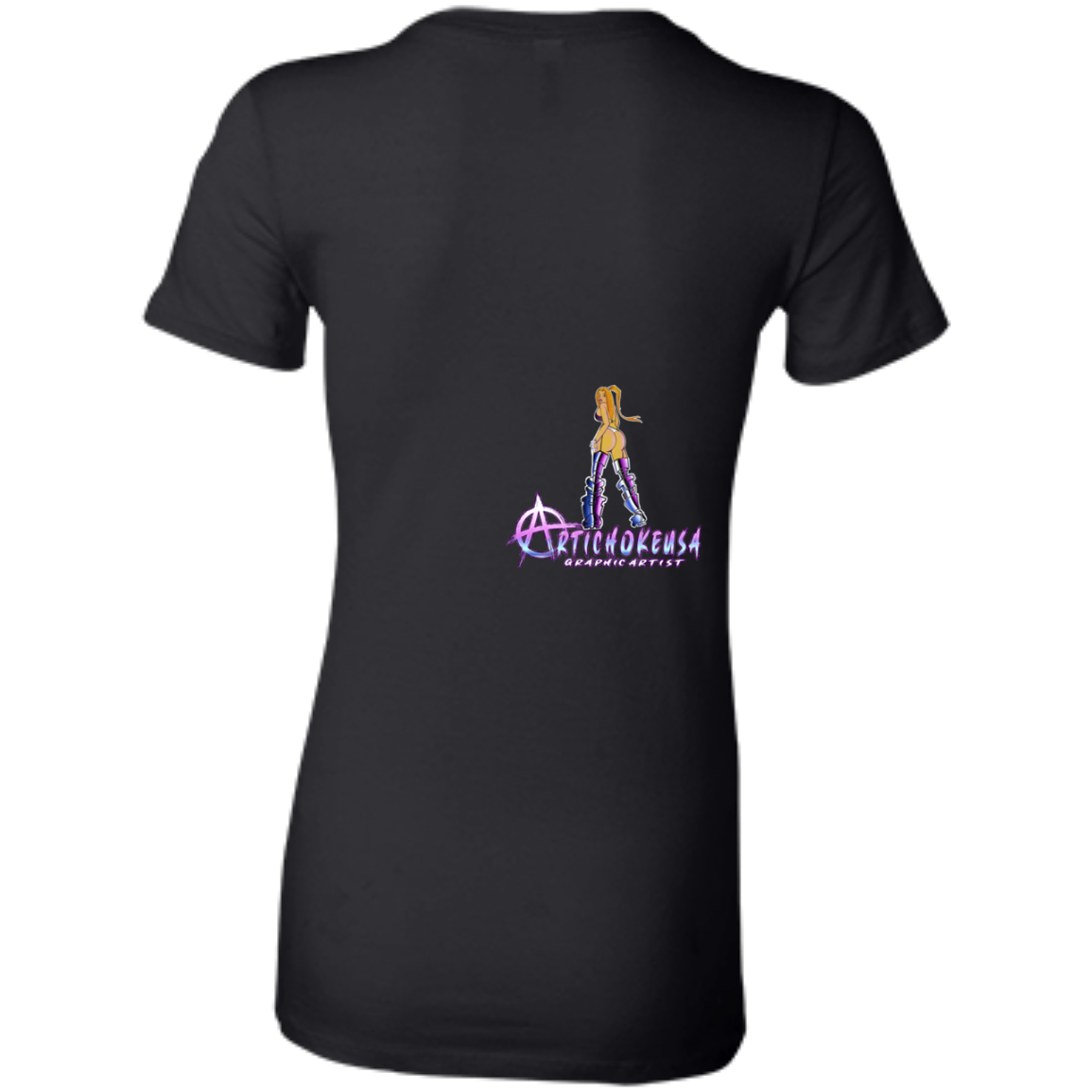 ArtichokeUSA Character and Font design. Let's Create Your Own Team Design Today. Dama de Croma. Ladies' Favorite T-Shirt