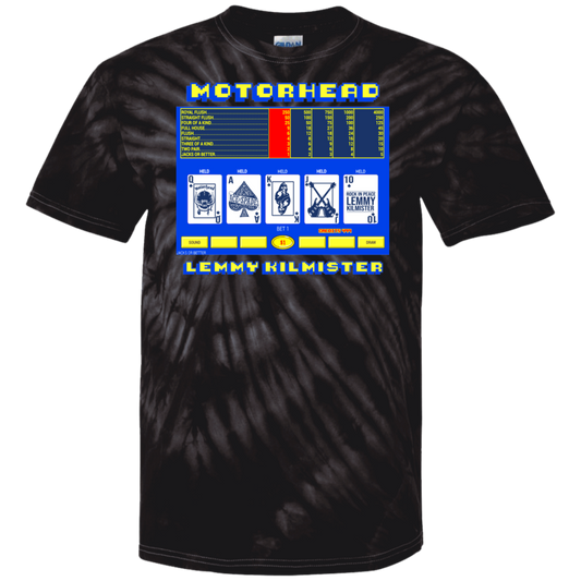 ArtichokeUSA Custom Design. Motorhead's Lemmy Kilmister's Favorite Video Poker Machine. Rock in Peace! 100% Cotton Tie Dye T-Shirt
