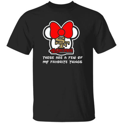 ArtichokeUSA Custom Design #51. These are a few of my favorite things. SF 49ers/Hello Kitty/Mickey Mouse Fan Art. Basic 100% Cotton T-Shirt